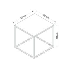 Woody Fashion Bočni stol, Basak - White