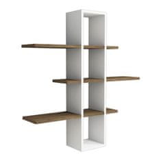 Woody Fashion Zidna polica, Ardo - Walnut, White