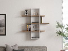Woody Fashion Zidna polica, Ardo - Walnut, White