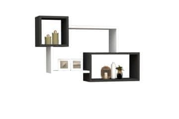 Woody Fashion Zidna polica, Afro - Anthracite