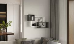 Woody Fashion Zidna polica, Afro - Anthracite