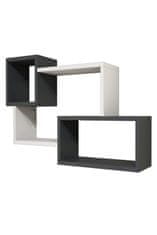 Woody Fashion Zidna polica, Afro - Anthracite
