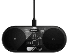 BASEUS bežični dvostruki punjač s digitalnim zaslonom, 20 W (WXSX010101)