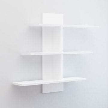 Woody Fashion Zidna polica, Bijela boja, Lale - White