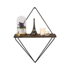 Woody Fashion Zidna polica, Crno Tamni orah, Paeonia Turcica