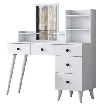 Woody Fashion Stol za šminkanje, Bijela boja, Bj101 - 2293