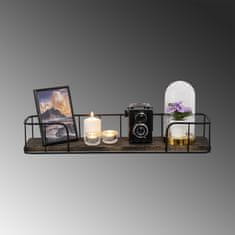 Woody Fashion Zidna polica, Crno Tamni orah, Syringa