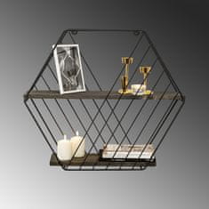 Woody Fashion Zidna polica, Crno Tamni orah, Anemone Vulgaris