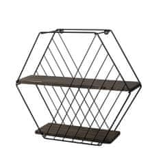 Woody Fashion Zidna polica, Crno Tamni orah, Anemone Vulgaris