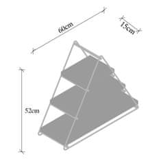 Woody Fashion Zidna polica, Crno Orah, Hyacinth