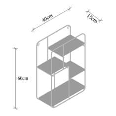 Woody Fashion Zidna polica, Crno Orah, Lotus