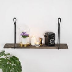 Woody Fashion Zidna polica, Crno Tamni orah, Amaryllis