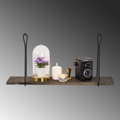 Woody Fashion Zidna polica, Crno Tamni orah, Amaryllis