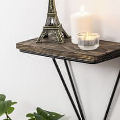 Woody Fashion Zidna polica, Crno Tamni orah, Phalaenopsis