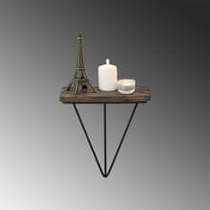 Woody Fashion Zidna polica, Crno Tamni orah, Phalaenopsis