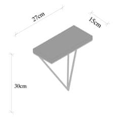 Woody Fashion Zidna polica, Crno Tamni orah, Phalaenopsis