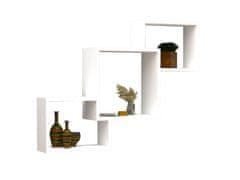 Woody Fashion Zidna polica, Silver - White
