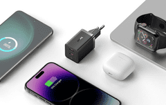 BASEUS Kućni punjač GaN4, 40 W, 2x USB-C, crni (CCGP180101)