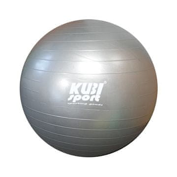 Kubisport Gimnastička lopta 650 mm, nosivosti 150 kg, srebrna