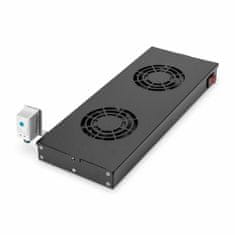 Digitus rashladna jedinica 2x ventilator s termo. strop/stalak crna DN-19 FAN-2-HO-SW