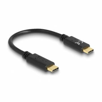 Delock USB kabel C-C 15cm 100W 5A crni 85356