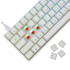 White Shark USB tipkovnica bijelo/crvene mehaničke tipke SHINOBI-2-W