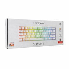 White Shark USB tipkovnica bijelo/crvene mehaničke tipke SHINOBI-2-W