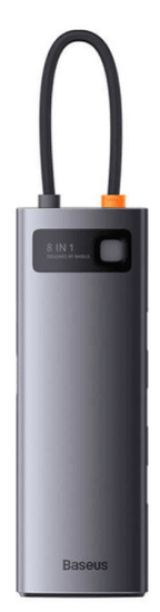 BASEUS Metalni Gleam adapter, 8 u 1 USB-C (WKWG050013)