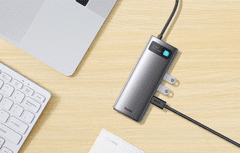 BASEUS Metalni Gleam adapter, 8 u 1 USB-C (WKWG050013)