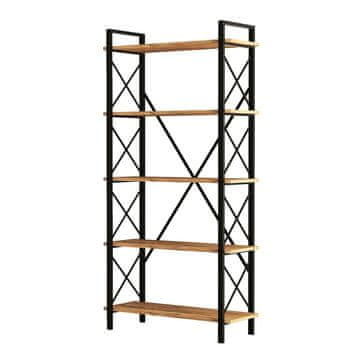 Woody Fashion Polica za knjige, Nero Elit