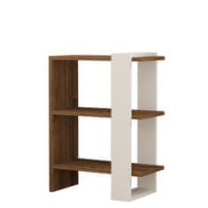 Woody Fashion Polica za knjige, Gaye - Walnut, White
