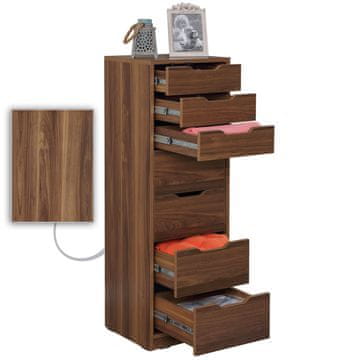 Woody Fashion Komoda, Flow - Walnut