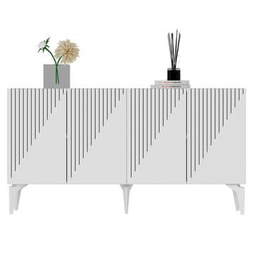 Woody Fashion Konzola, Draw - White