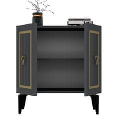 Woody Fashion Konzola, Capri - Anthracite, Gold