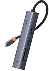BASEUS priključna stanica, 1x HDMI 4K 30Hz, 2x USB 3.0+1xPD 100W+RJ45+SD/TF3.0 (B00052805813-00)