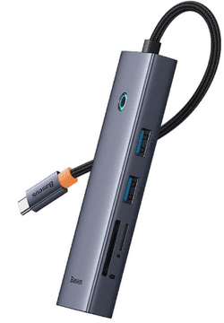 BASEUS priključna stanica, 1x HDMI 4K 30Hz, 2x USB 3.0+1xPD 100W+RJ45+SD/TF3.0 (B00052805813-00)