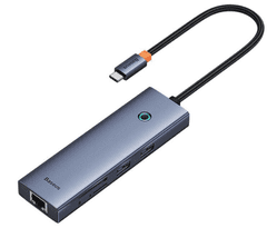 BASEUS priključna stanica, 1x HDMI 4K 30Hz, 2x USB 3.0+1xPD 100W+RJ45+SD/TF3.0 (B00052805813-00)