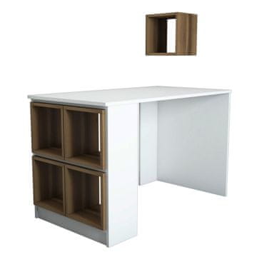 Woody Fashion Studijski stol, Box - White, Walnut