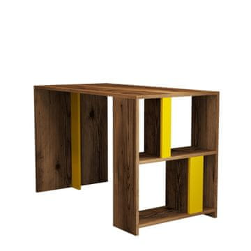 Woody Fashion Studijski stol, Lima - Walnut, Yellow