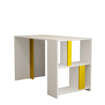 Woody Fashion Studijski stol, Lima - White, Yellow