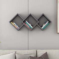 Woody Fashion Zidna polica, Galaxy - Anthracite