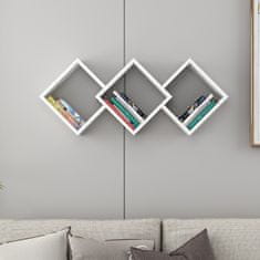 Woody Fashion Zidna polica, Galaxy - White