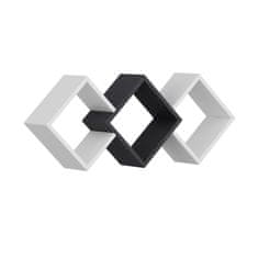 Woody Fashion Zidna polica, Galaxy - White, Anthracite