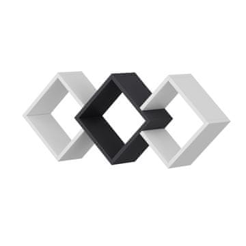 Woody Fashion Zidna polica, Galaxy - White, Anthracite