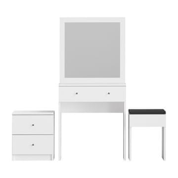 Woody Fashion Stol za šminkanje, Bijela boja, Nice - White