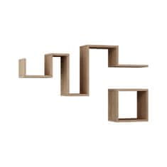 Woody Fashion Zidna polica, hrast, Follow - Oak