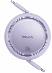 BASEUS uvlačivi kabel, USB-C - USB-C, 1 m, 100 W, ljubičasti (P10364500511-00)