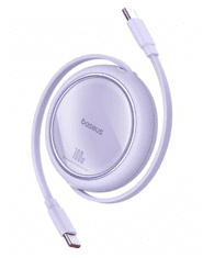 BASEUS uvlačivi kabel, USB-C - USB-C, 1 m, 100 W, ljubičasti (P10364500511-00)