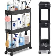 Cool Mango organizator na kotačima s tri razine za uredno odlaganje, plastika i metal - Rollpro