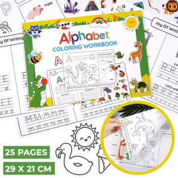 Cool Mango interaktivna radna bilježnica za pisanje i bojanje, edukativne aktivnosti - Alphabet